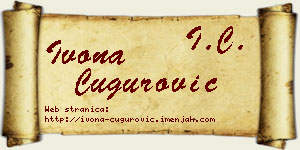 Ivona Čugurović vizit kartica